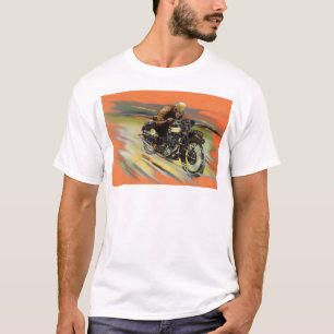  Motorfiets Backroads Race Sinaasappel T-shirt