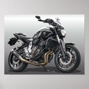 Motorfiets - Bald Bike Poster