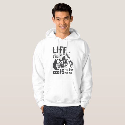 Motorfiets, basissuikergoed hoodie (Voorkant volledig)