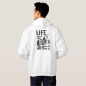 Motorfiets, basissuikergoed hoodie (Achterkant volledig)