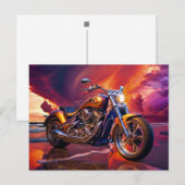 Motorfiets Beach Cloud Cinematic Auto's Briefkaart (Voorkant / Achterkant)