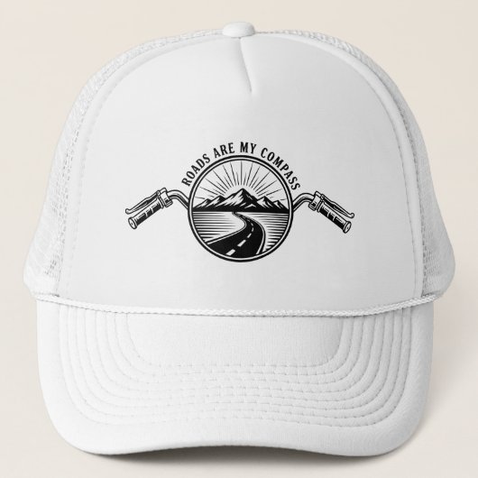 Motorfiets Bergweg Trucker Pet (Voorkant)