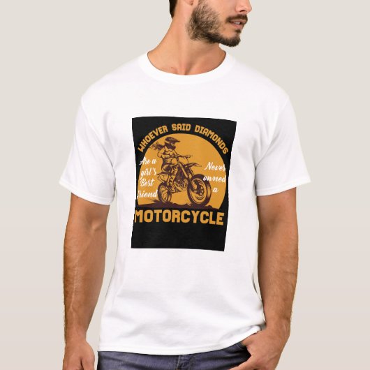 Motorfiets Beste Vriend Biker Meisje T-shirt (Voorkant)