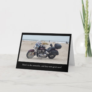 Motorfiets bij het strand Sympathy Card voor Biker Kaart