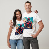 Motorfiets bij hoge snelheid t-shirt (Unisex)