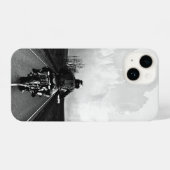 Motorfiets Bike Biker Black White iPhone Hoesje (Achterkant horizontaal)