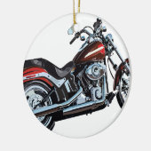 Motorfiets Bike Biker Keramisch Ornament (Links)