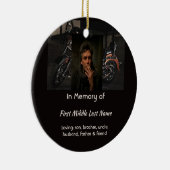 Motorfiets Biker Aandenken Keramisch Ornament (Rechts)