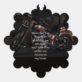 Motorfiets Biker Aandenken Ornament Kaart (Achterkant)