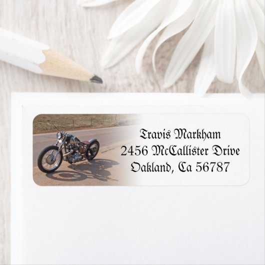 Motorfiets Biker Aangepaste Adresetiketten Etiket (Insitu)