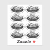 Motorfiets Biker Fijne Verjaardag Party Scrapbook Sticker (Vel)