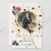 Motorfiets Biker Foto Bruids Douche Uitnodiging (Voorkant)