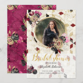 Motorfiets Biker Foto Bruids Douche Uitnodiging (Voorkant / Achterkant)