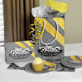 Motorfiets Biker Gelukkig Verjaardagsfeestdecor Medium Cadeauzakje
