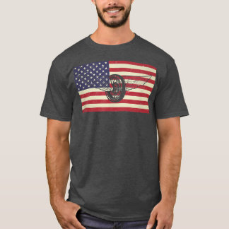 Motorfiets Biker Guardian Angel Wing Patriotic Ame T-shirt