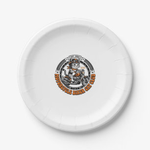 Motorfiets Biker Kat Dierenliefhebber Shirt Kunst  Papieren Bordje