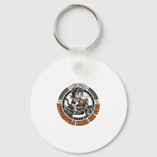 Motorfiets Biker Kat Dierenliefhebber Shirt Kunst Sleutelhanger