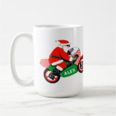 Motorfiets Biker Kerstmis Vakantie Gift Koffiemok (Links)