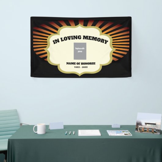 Motorfiets Biker Memorial met foto Spandoek (Beurs)