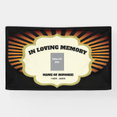 Motorfiets Biker Memorial met foto Spandoek (Horizontaal)