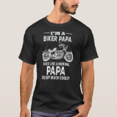 Motorfiets Biker Papa Grandpa Quote T-Shirt (Voorkant)