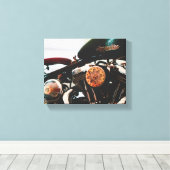 Motorfiets Biker Ride Rider Canvas Afdruk (Insitu (Houten vloer))