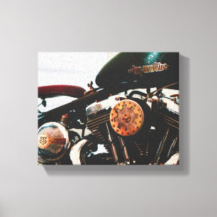 Motorfiets Biker Ride Rider Canvas Afdruk