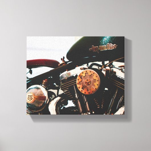 Motorfiets Biker Ride Rider Canvas Afdruk (Voorkant)