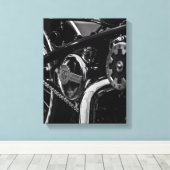 Motorfiets Biker Ride Rider Canvas Afdruk (Insitu (Houten vloer))