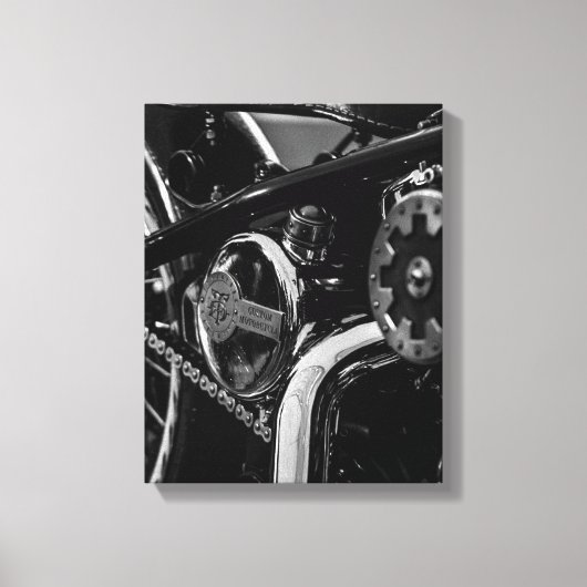 Motorfiets Biker Ride Rider Canvas Afdruk (Voorkant)