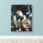 Motorfiets Biker Ride Rider Canvas Afdruk (Insitu (Houten vloer))