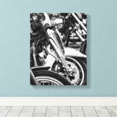 Motorfiets Biker Ride Rider Canvas Afdruk (Insitu (Houten vloer))