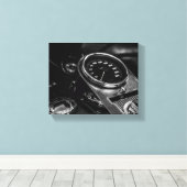 Motorfiets Biker Ride Rider Canvas Afdruk (Insitu (Houten vloer))