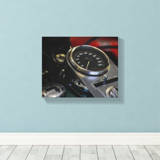 Motorfiets Biker Ride Rider Canvas Afdruk (Insitu (Houten vloer))