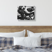 Motorfiets Biker Ride Rider - Gegevens Canvas Afdruk (Insitu (Slaapkamer))