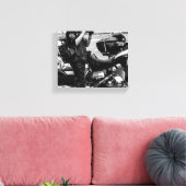 Motorfiets Biker Ride Rider - Gegevens Canvas Afdruk (Insitu (Woonkamer))