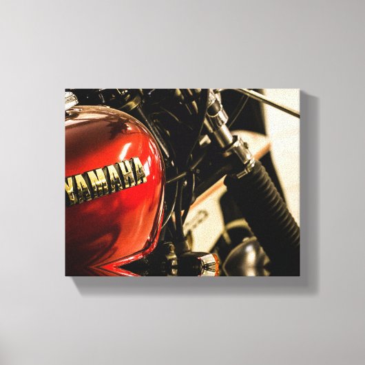 Motorfiets Biker Ride Rider - Gegevens Canvas Afdruk (Voorkant)