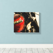 Motorfiets Biker Ride Rider - Gegevens Canvas Afdruk (Insitu (Houten vloer))