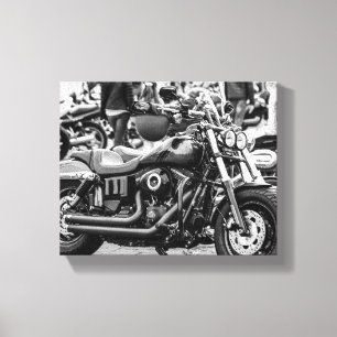 Motorfiets Biker Ride Rider - Gegevens Canvas Afdruk