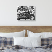 Motorfiets Biker Ride Rider - Gegevens Canvas Afdruk (Insitu (Slaapkamer))