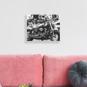 Motorfiets Biker Ride Rider - Gegevens Canvas Afdruk (Insitu (Woonkamer))