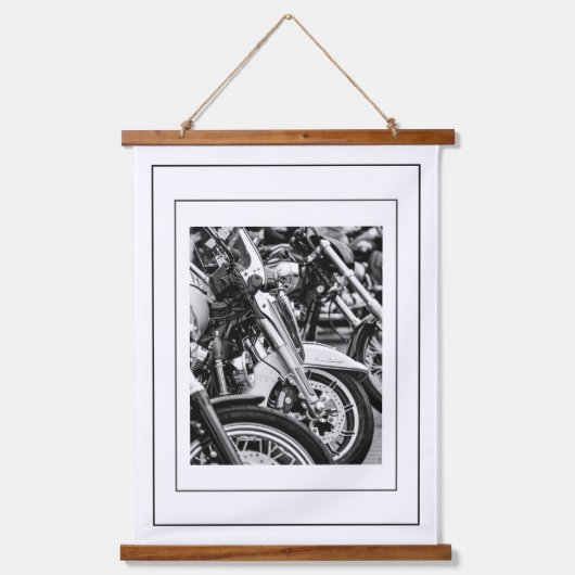 Motorfiets Biker Ride Rider Hangend Wandkleed (Voorkant)