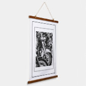 Motorfiets Biker Ride Rider Hangend Wandkleed (Gebogen)