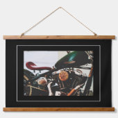 Motorfiets Biker Ride Rider Hangend Wandkleed (Voorkant)