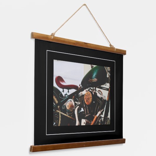 Motorfiets Biker Ride Rider Hangend Wandkleed (Gebogen)