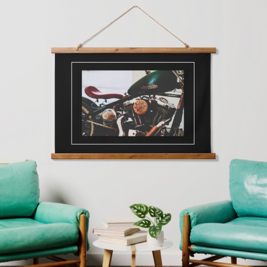 Motorfiets Biker Ride Rider Hangend Wandkleed (Woonkamer)
