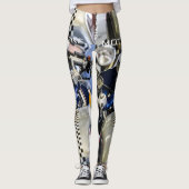 Motorfiets Biker Ride Rider Leggings (Voorkant)