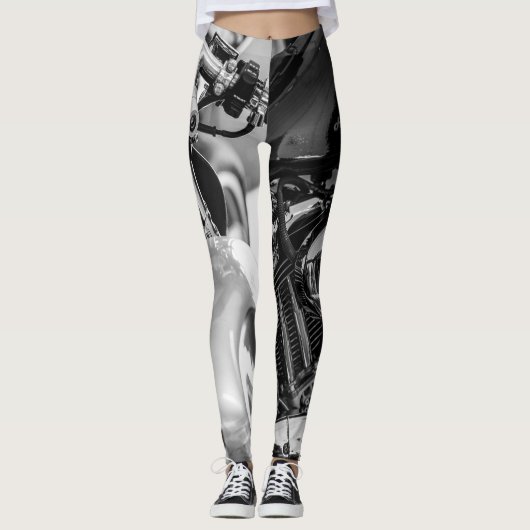 Motorfiets Biker Ride Rider Leggings (Voorkant)