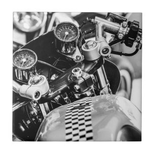 Motorfiets Biker Ride Rider Monochrome Tegeltje