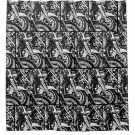 Motorfiets Biker Ride Rider Patroon Douchegordijn